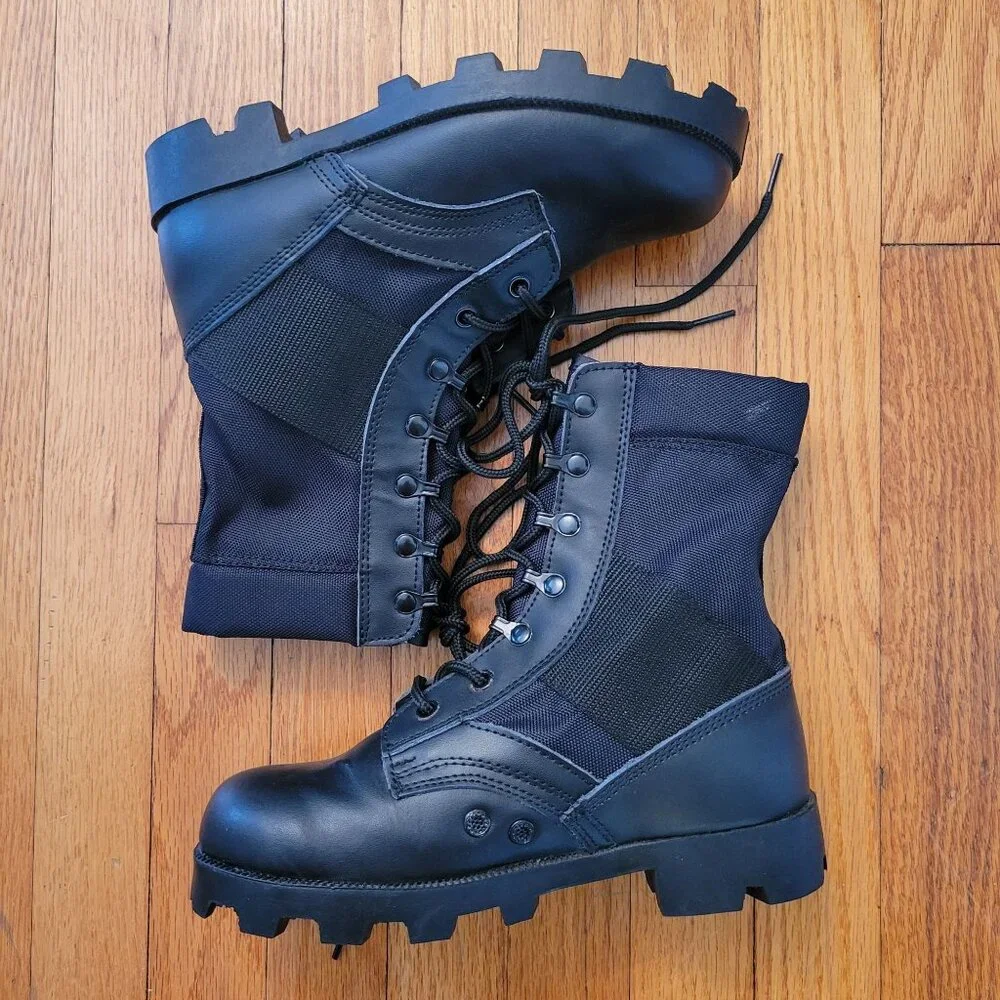 Rothco 6R Black Military Combat Boots Lace Up Moto Grunge High Top